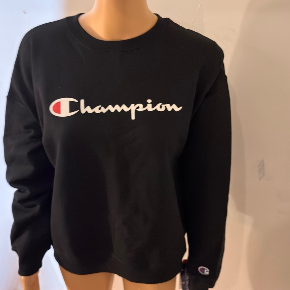 Champion Women's Black Logo Sweatshirt